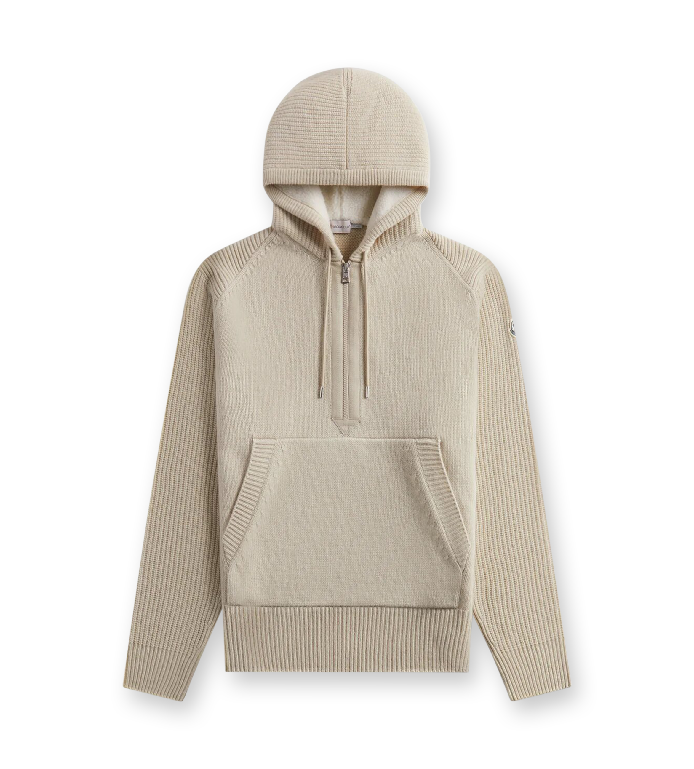 Wool and Cashmere Hoodie Beige