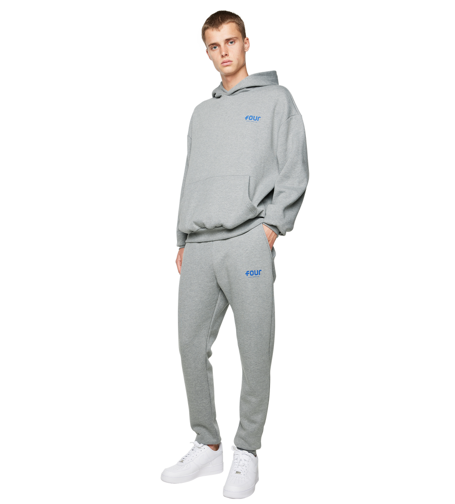 Blue Logo Sweatpants Grey Melange