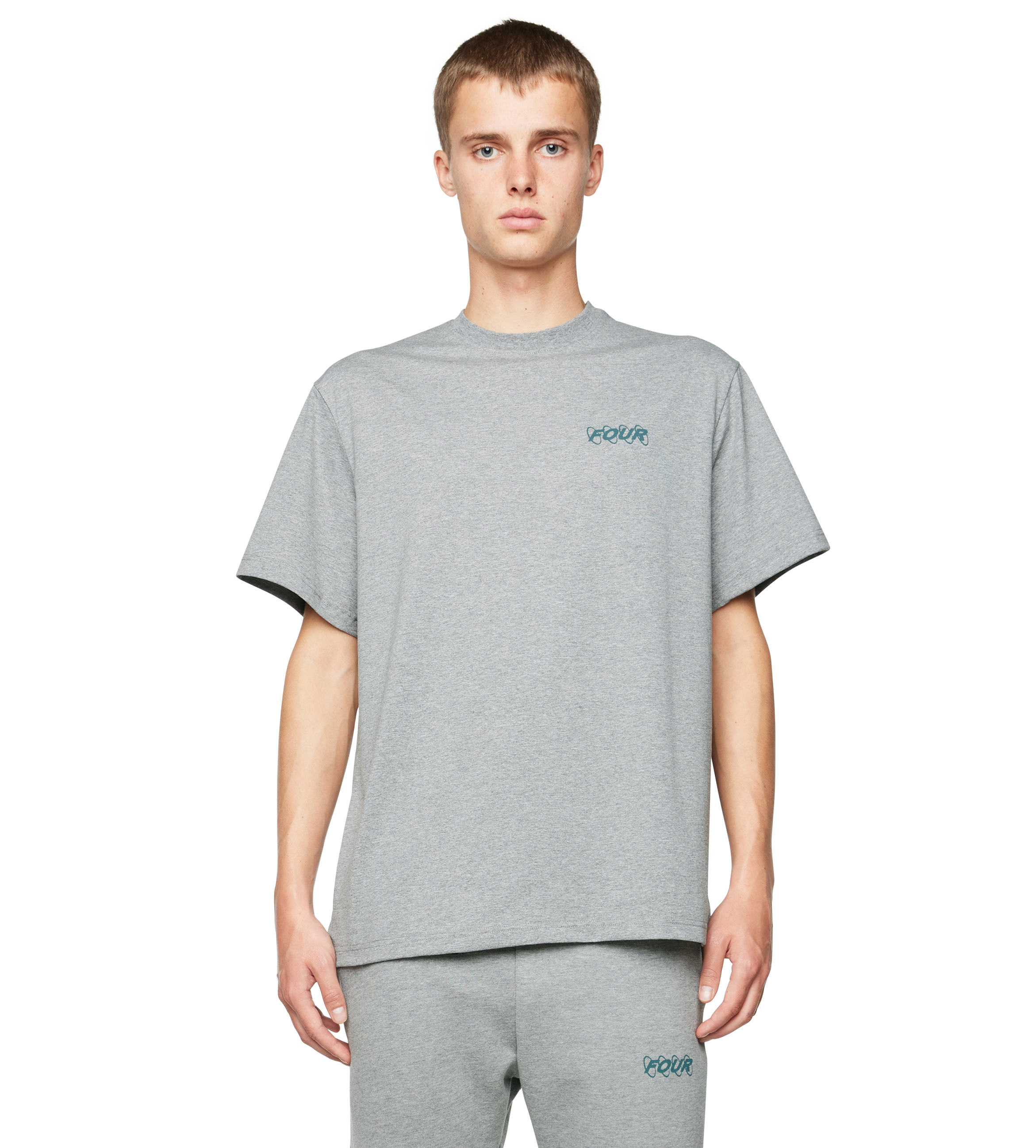 Green Circles Logo T-shirt Grey Melange