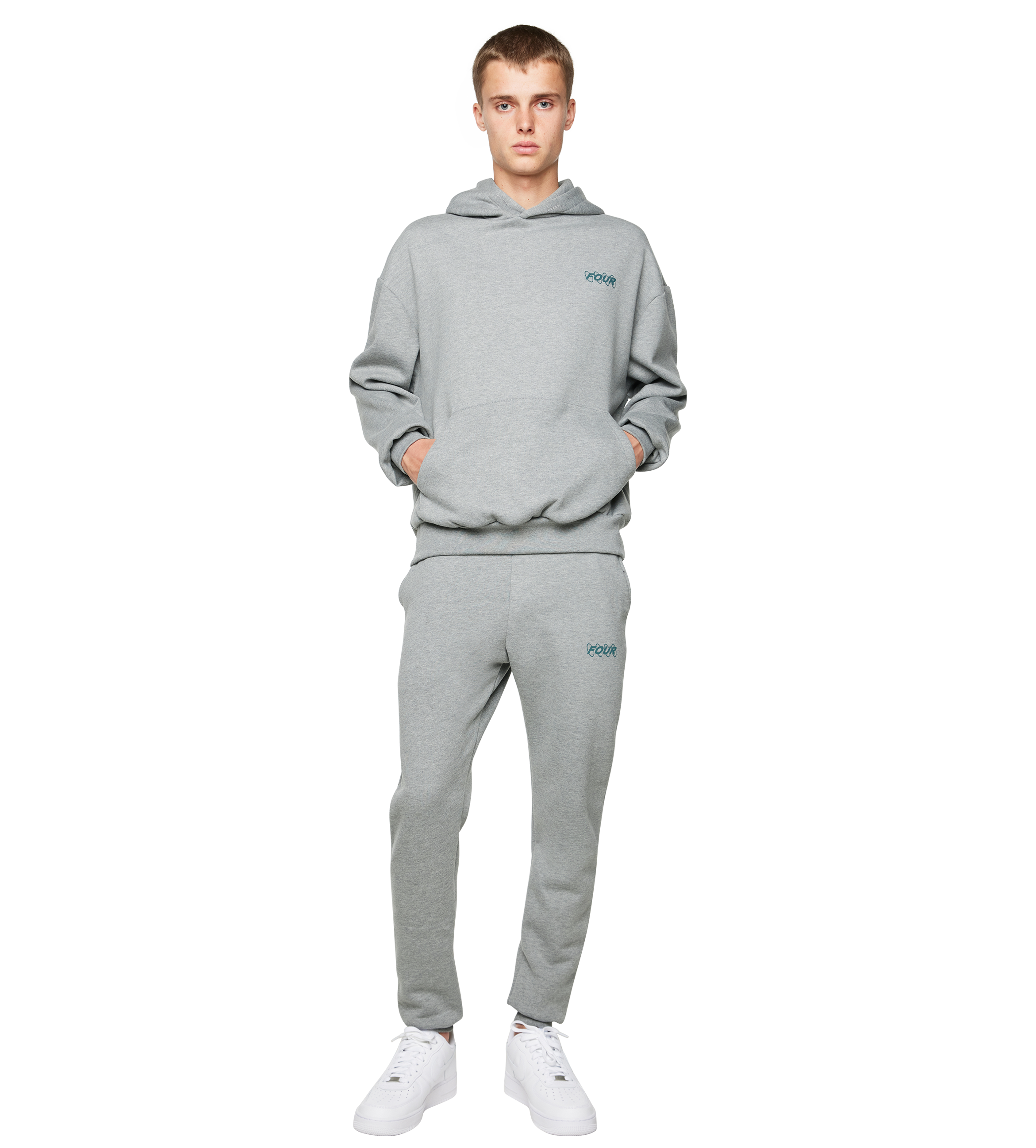 Green Circles Logo Sweatpants Grey Melange