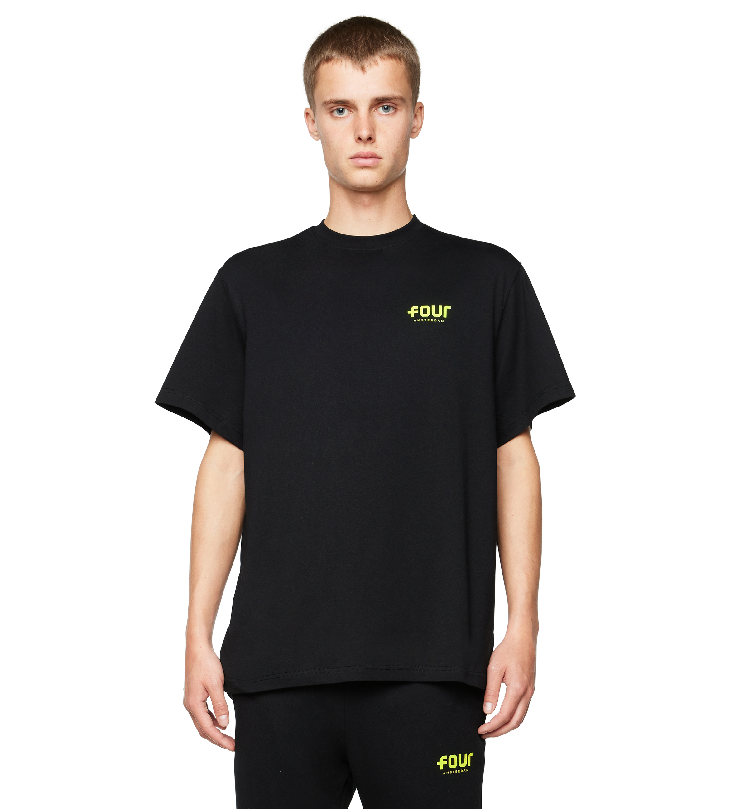 Neon Yellow Logo T-shirt Black