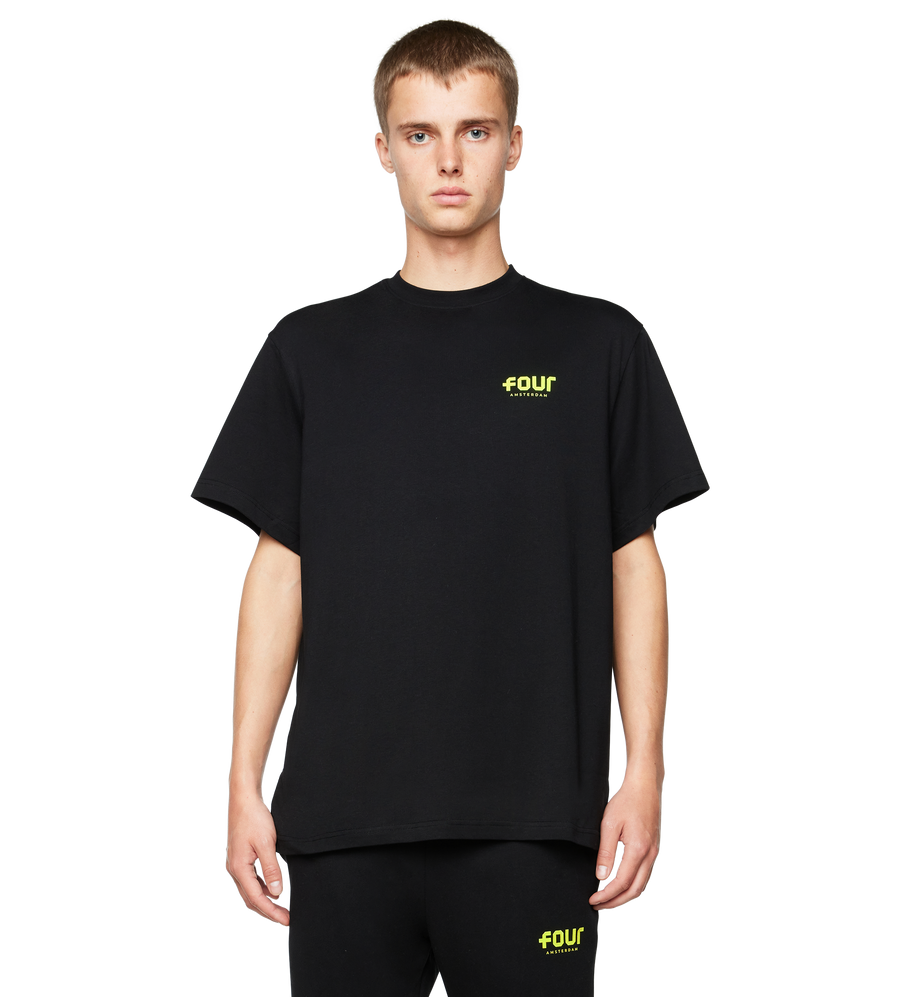 Neon Yellow Logo T-shirt Black