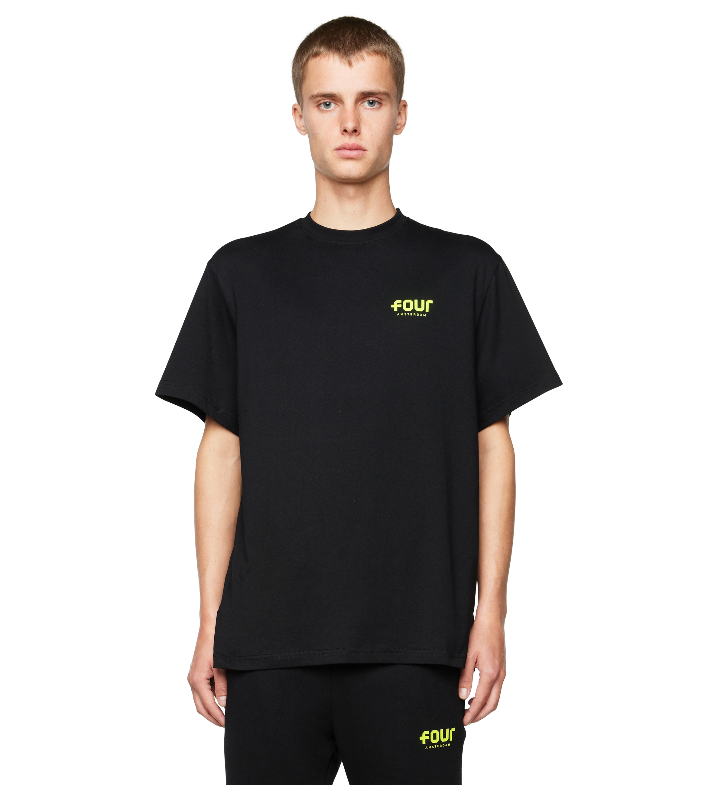 Neon Yellow Logo T-shirt Black