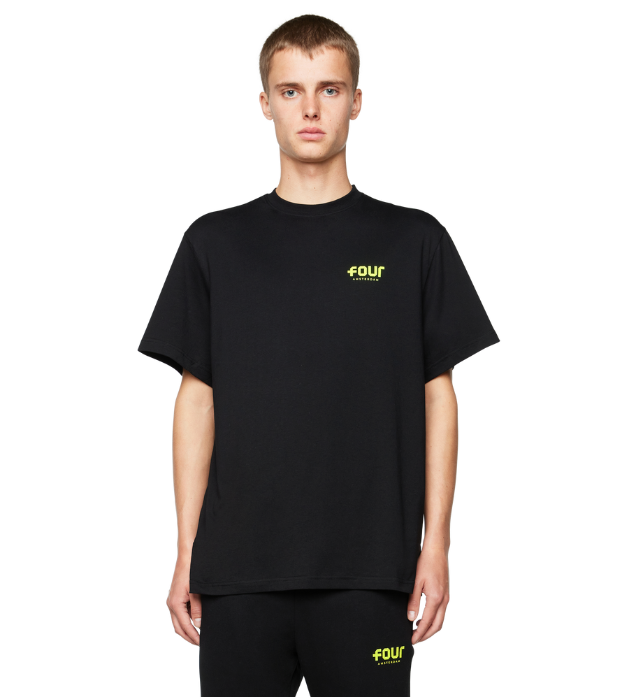 Neon Yellow Logo T-shirt Black