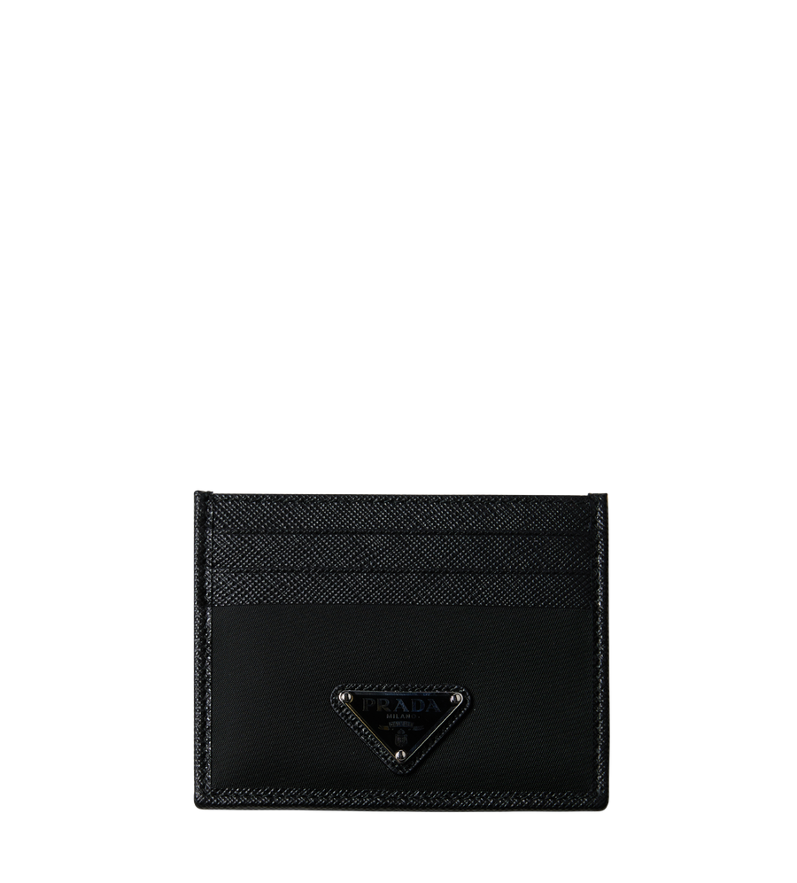 Saffiano Leather Card Holder Black