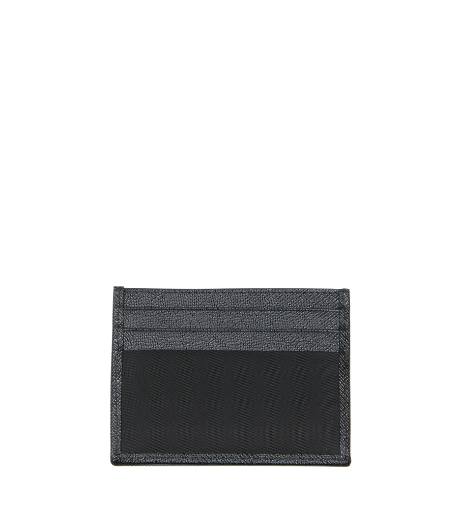 Saffiano Leather Card Holder Black