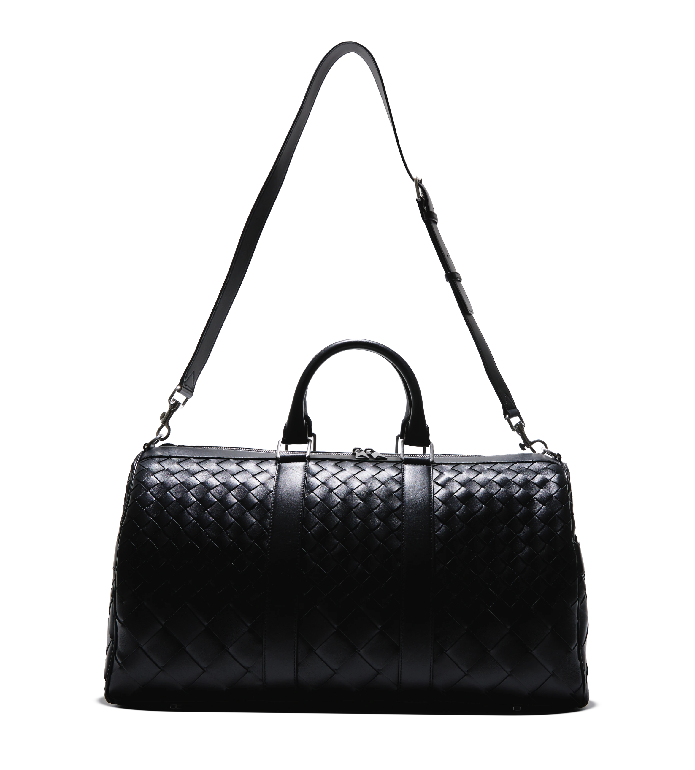 Medium Intrecciato Duffle Black Silver