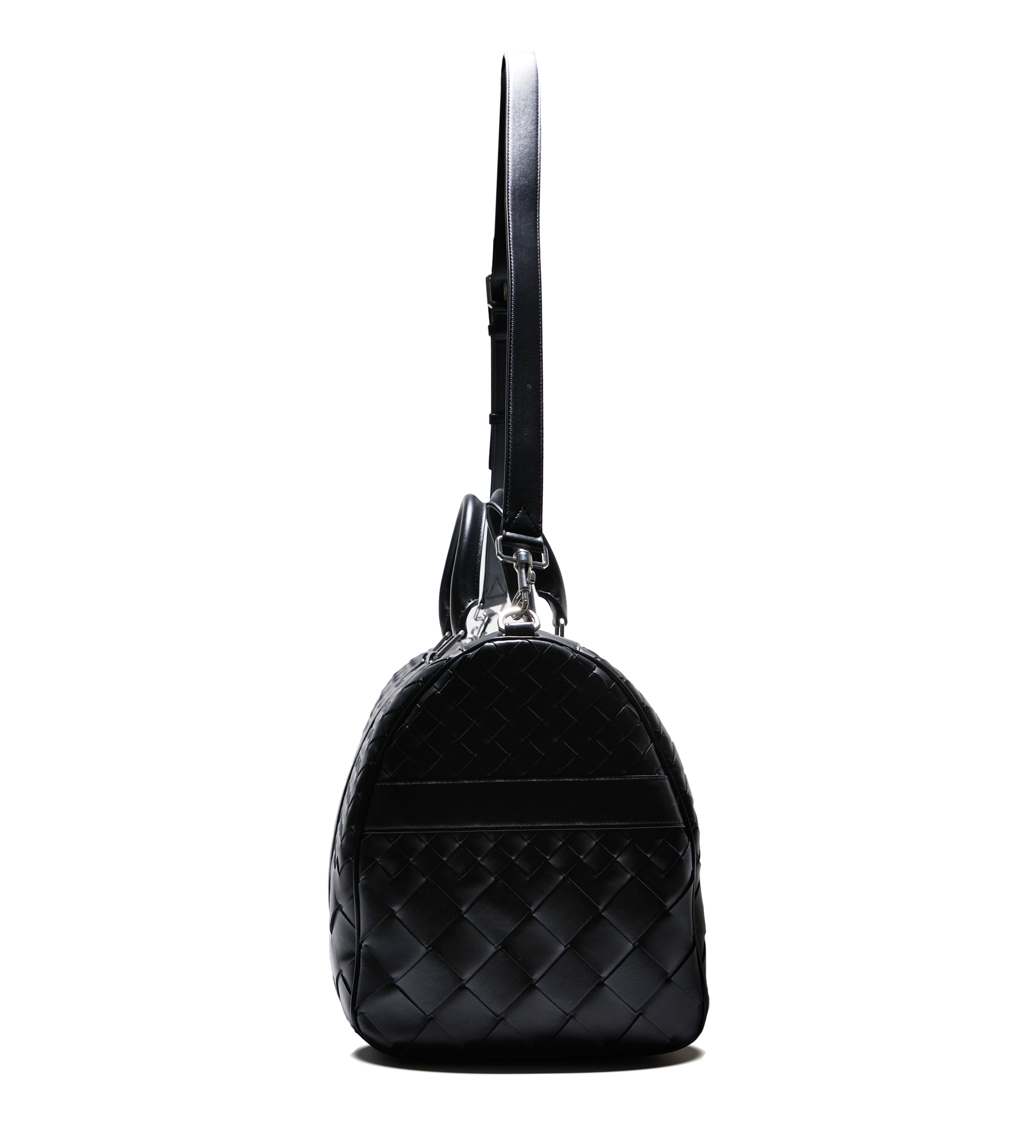 Medium Intrecciato Duffle Black Silver